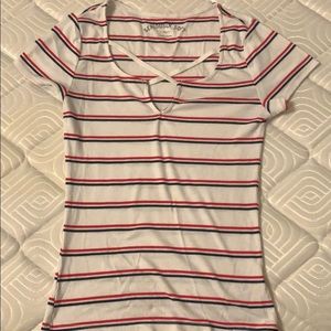 Aeropostale Striped Crop Top